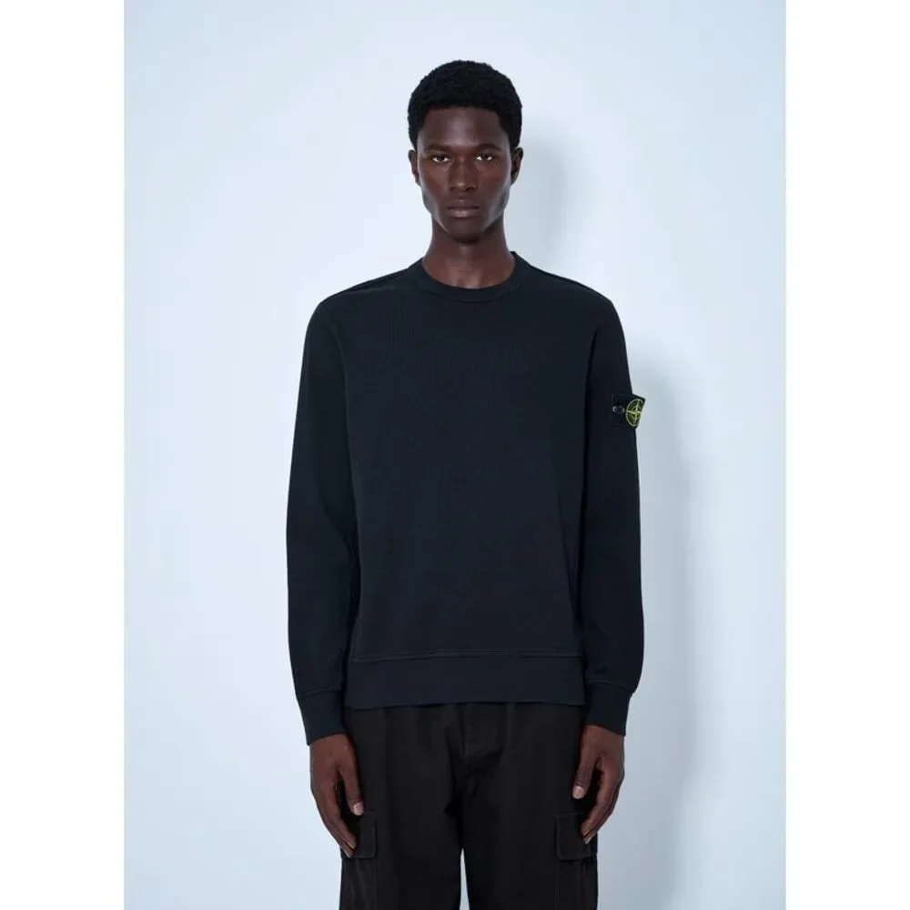 Stone Island Men Crewneck Sweatshirt With Logo Patch